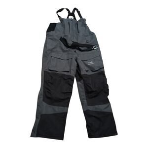 Bassdash Men’s 2XL Fishing Hunting Bib Overalls Insulated Waterproof Gray Black